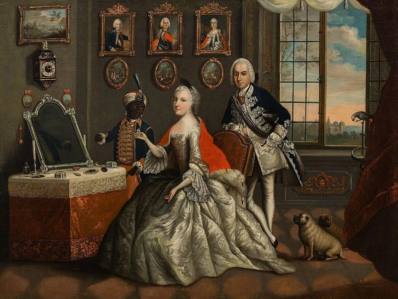 1697-Johann Christian Fiedler - Giorgio Guglielmo d'Assia-Darmstadt e sua sorella Carolina Luisa